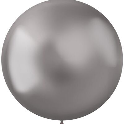 Globos Plata Intensa 48cm - 5 piezas