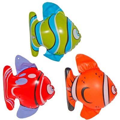 Pesce tropicale gonfiabile - Confezione da 3