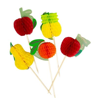 Picos Fruta 10cm - 10 piezas