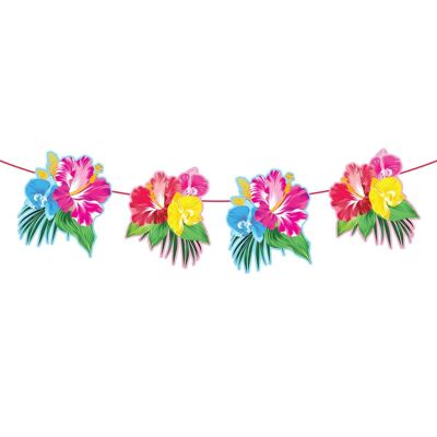 Banderines de flores tropicales - 6m