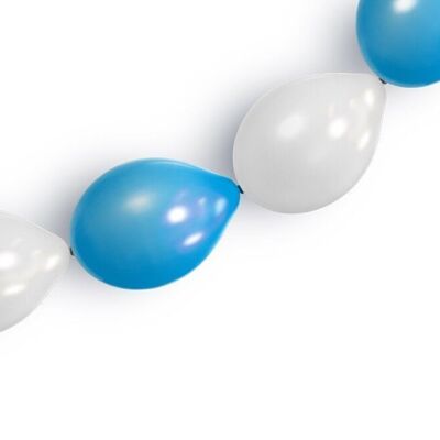 Blue & White Button Balloons - 3m