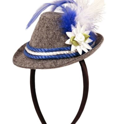 Tiara Mini Trilby Hut blau Oktoberfest