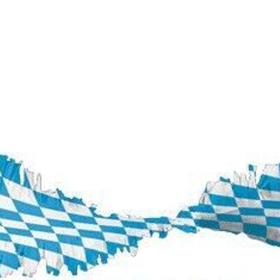 Blau-weiße Krepppapier-Girlande Oktober-Bierfest – 6 Meter