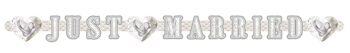 Guirlande de lettres Just Married Rings 2