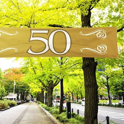 50 Years Golden Anniversary Banner - 180x40cm