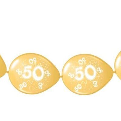 50 Years Anniversary Button Balloons - 3 meters