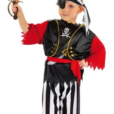 Costume Pirate 4 pièces Enfant - Taille M - 116-134 - 6-8 Ans