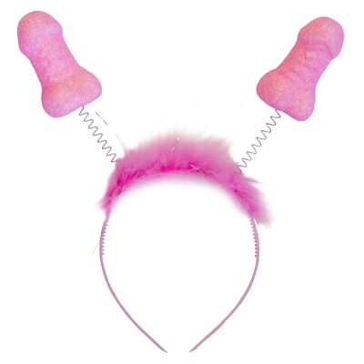 Pene oscillante Tiara con pelliccia rosa