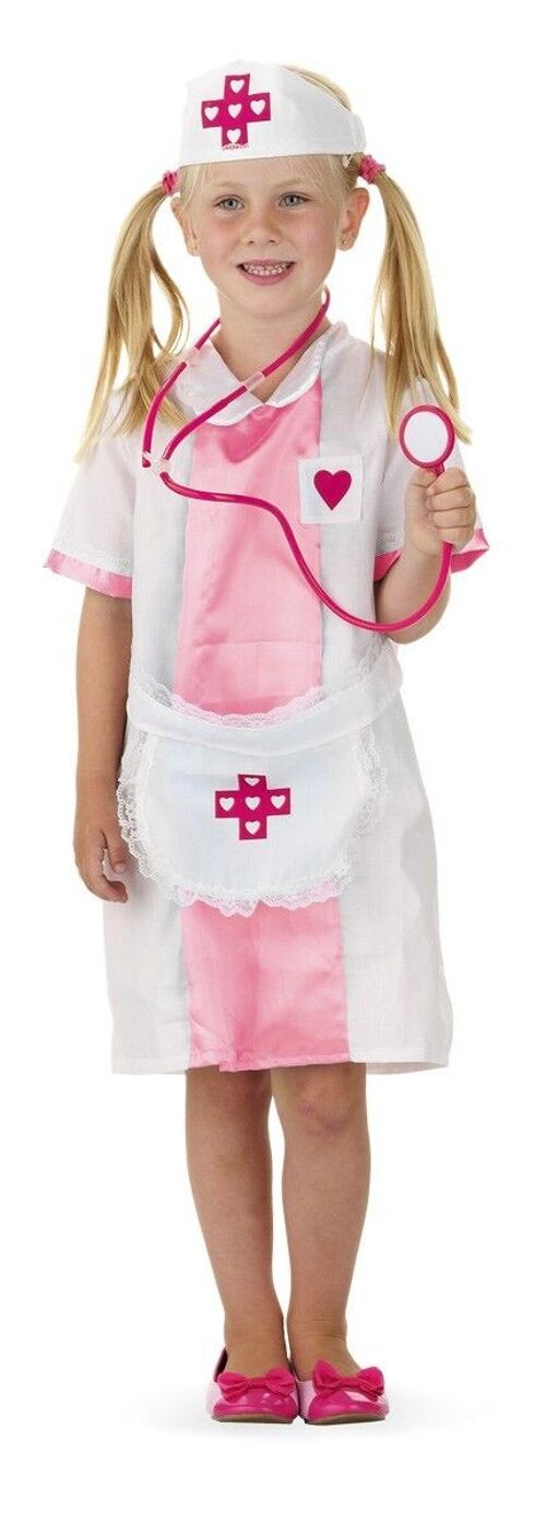 Roze Verpleegster Kostuum Meisjes M - 116-134 - 6-8 jaar