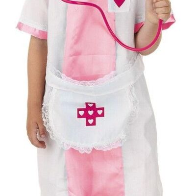 Rosa Krankenschwester Kostüm Mädchen M - 116-134 - 6-8 Jahre