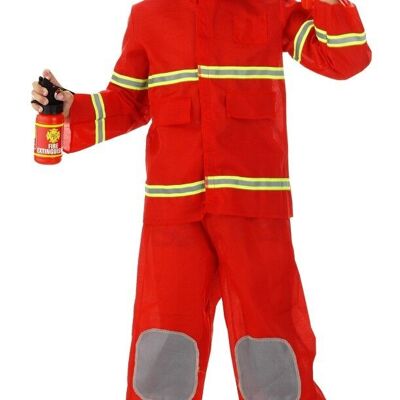 Traje de bombero 3 piezas - Talla infantil S - 98-116