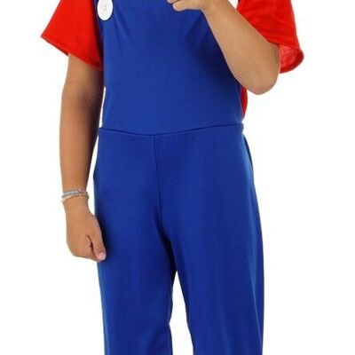 Super Plumber Red Costume Kids Size M - 116-134