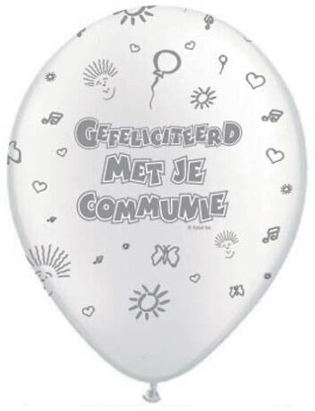 Ballons Communion Blanc Perle - 30cm 1