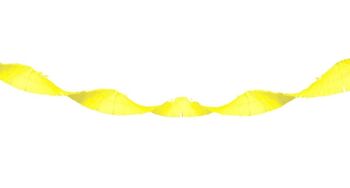 Guirlande papier crépon jaune fluo - 18 mètres