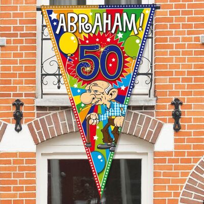 Megabandera 50 años Abraham Popfest - 90x150cm