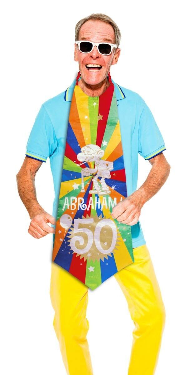 Cravatta 50 anni Abraham Party XXL
