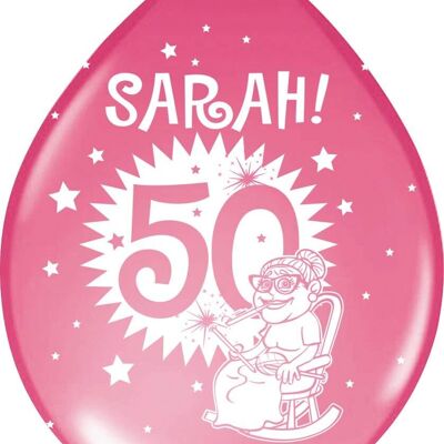 50 ans Sarah Balloon Party - 8 pièces
