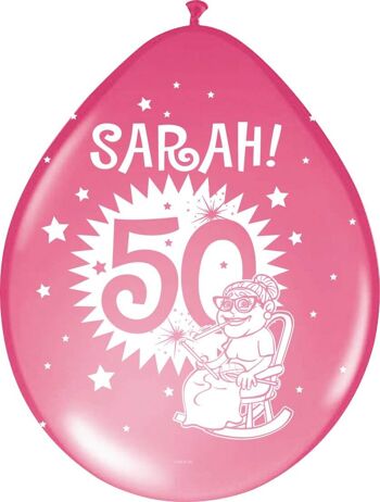50 ans Sarah Balloon Party - 8 pièces 1