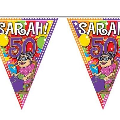 Guirlande de fête 50 ans Sarah - 10 mètres