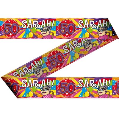 50 Years Sarah Party Barrier Tape - 15 meters