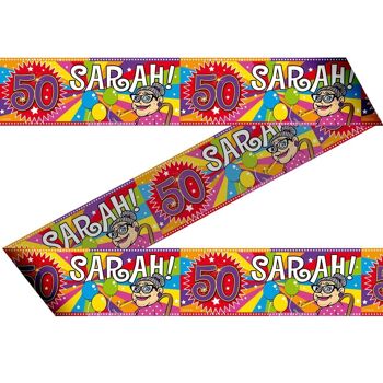 50 Years Sarah Party Barrier Tape - 15 mètres 1