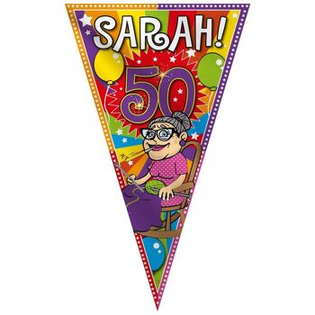 Méga drapeau 50 ans Sarah Party 100x150 1