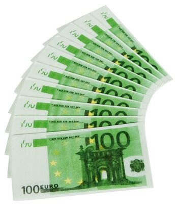 Serviettes 100 euros - 10 pièces 1