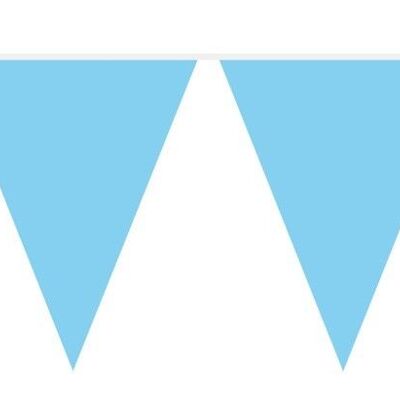 Wimpelkette einfarbig babyblau - 10mtr