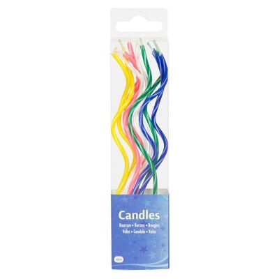 Long spiral candles - 10 pieces
