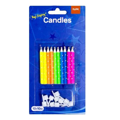 Candele Magiche Non Spegnimento - 10 pezzi