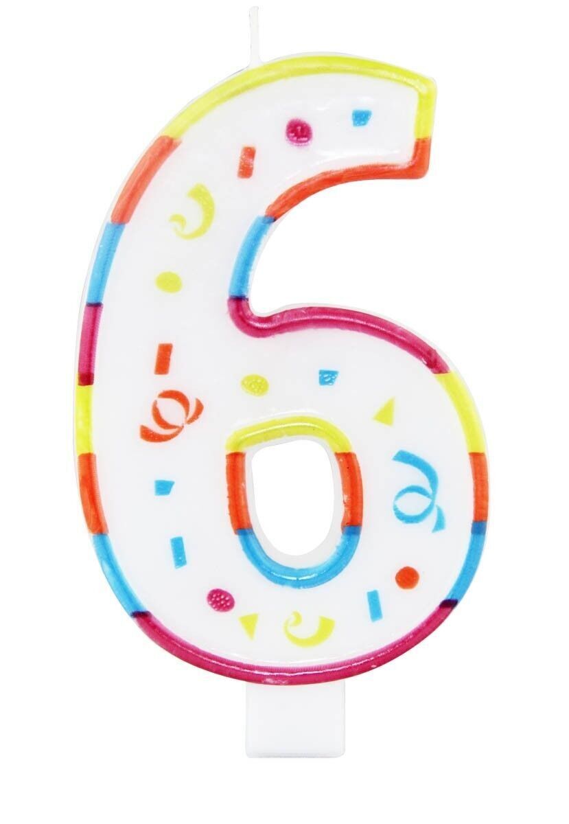 XL-Kerze 6 Jahre mit Halter