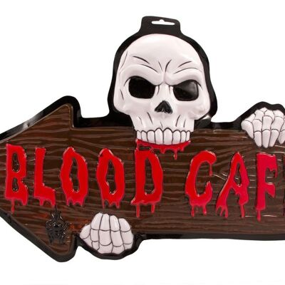 3D Türschild Blood Cafe Halloween