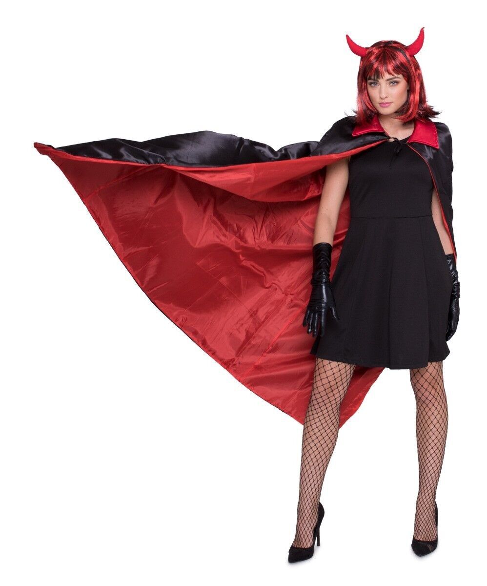 Mantello da vampiro Halloween - Reversibile rosso-nero