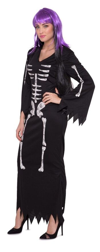 Robe Squelette Noir Femme S-M 1