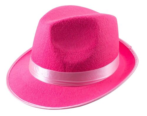 Trilby hoed Neon Roze