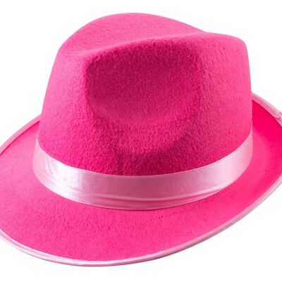 Trilby hat Neon Pink