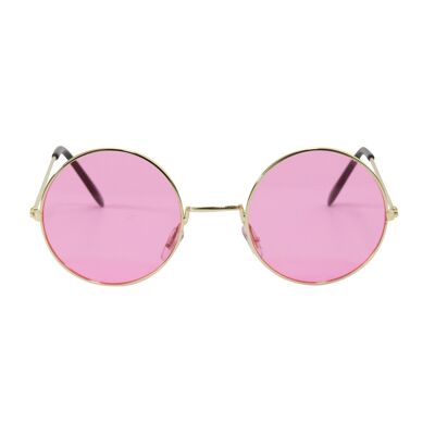 Lunettes hippie avec lunettes roses