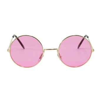 Lunettes hippie avec lunettes roses 1