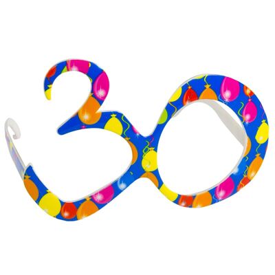 Blue Glasses 30 Years Balloons
