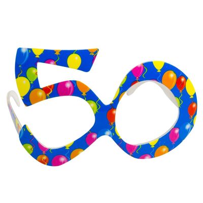 Blue Glasses 50 Years Balloons