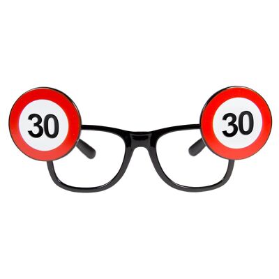 30 Years Road Sign Glasses