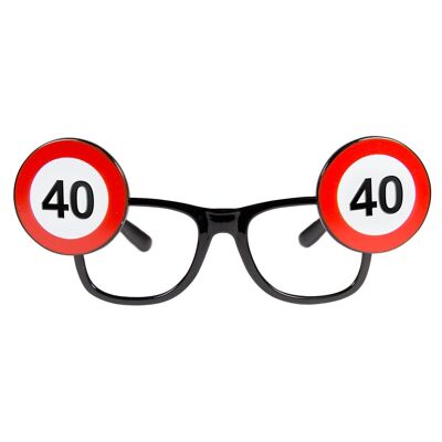 40 Years Road Sign Glasses
