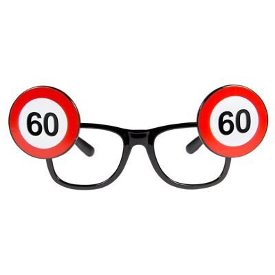 60 Years Road Sign Glasses