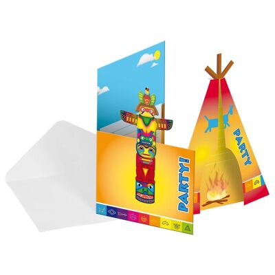 Indian Party Invitations - Pack of 8