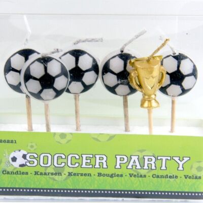 Football Candle Set - 6 Pieces