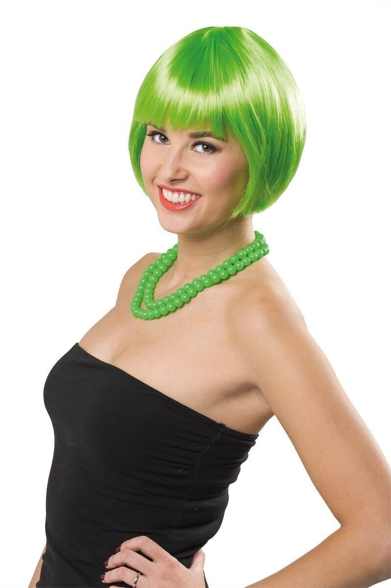 Bob wig neon green