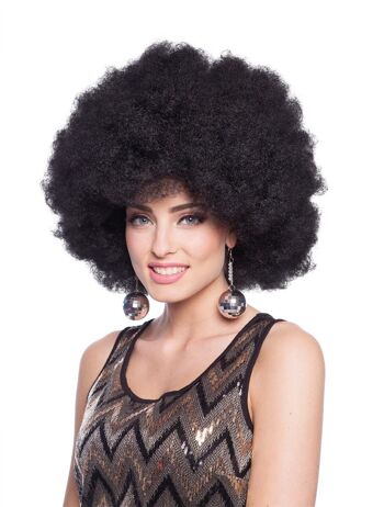 Perruque afro noire XL 1