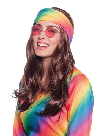 Perruque hippie avec bandeau 1