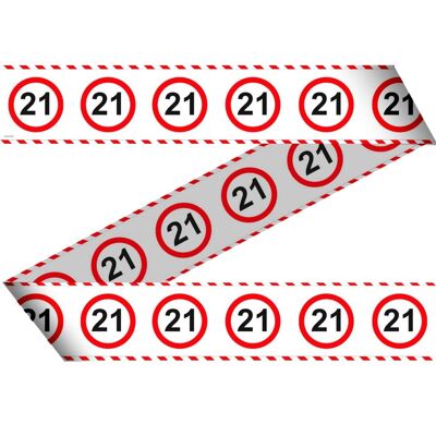 21 Years Traffic Sign Barrier Tape - 15 mètres