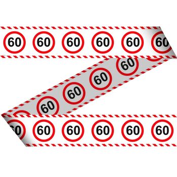60 Years Traffic Sign Barrier Tape - 15 mètres 2